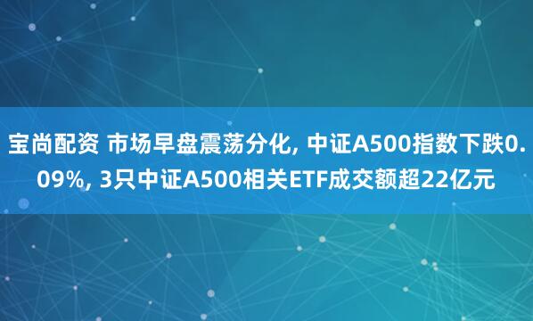 宝尚配资 市场早盘震荡分化, 中证A500指数下跌0.09%, 3只中证A500相关ETF成交额超22亿元